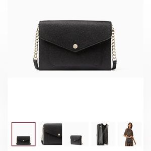 Kate spade black glitter crossbody